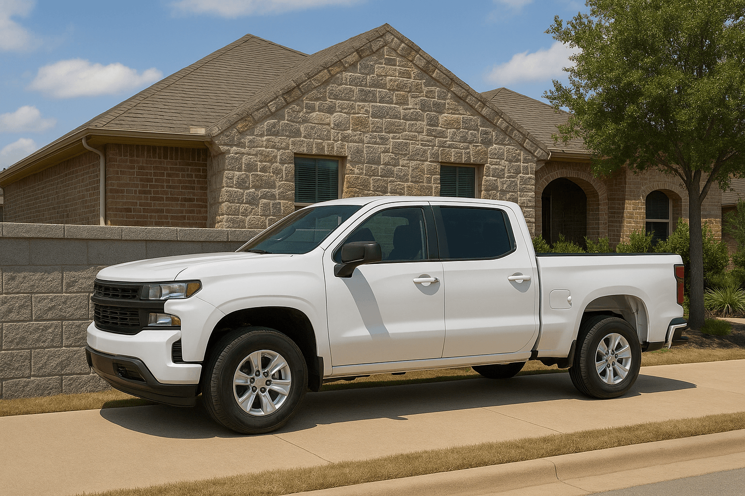 Completed CMU wall installation for a commercial property in Dallas, TX