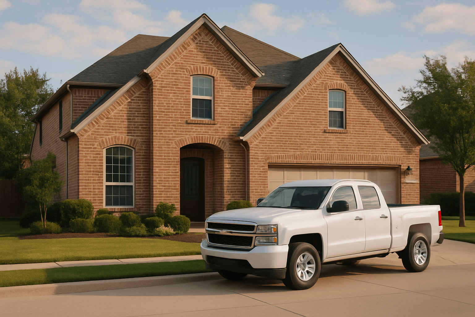 Omega Masonry team repairing a brick retaining wall in Dallas, TX